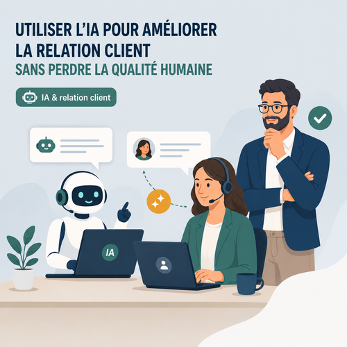 Illustration représentant des équipes utilisant l’IA marketing digital en 2026 pour produire et analyser des contenus