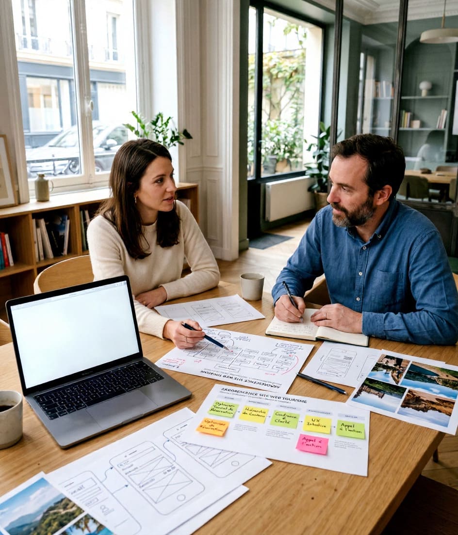 Réflexion sur la structure et la conversion d'un site internet touristique avec réservation